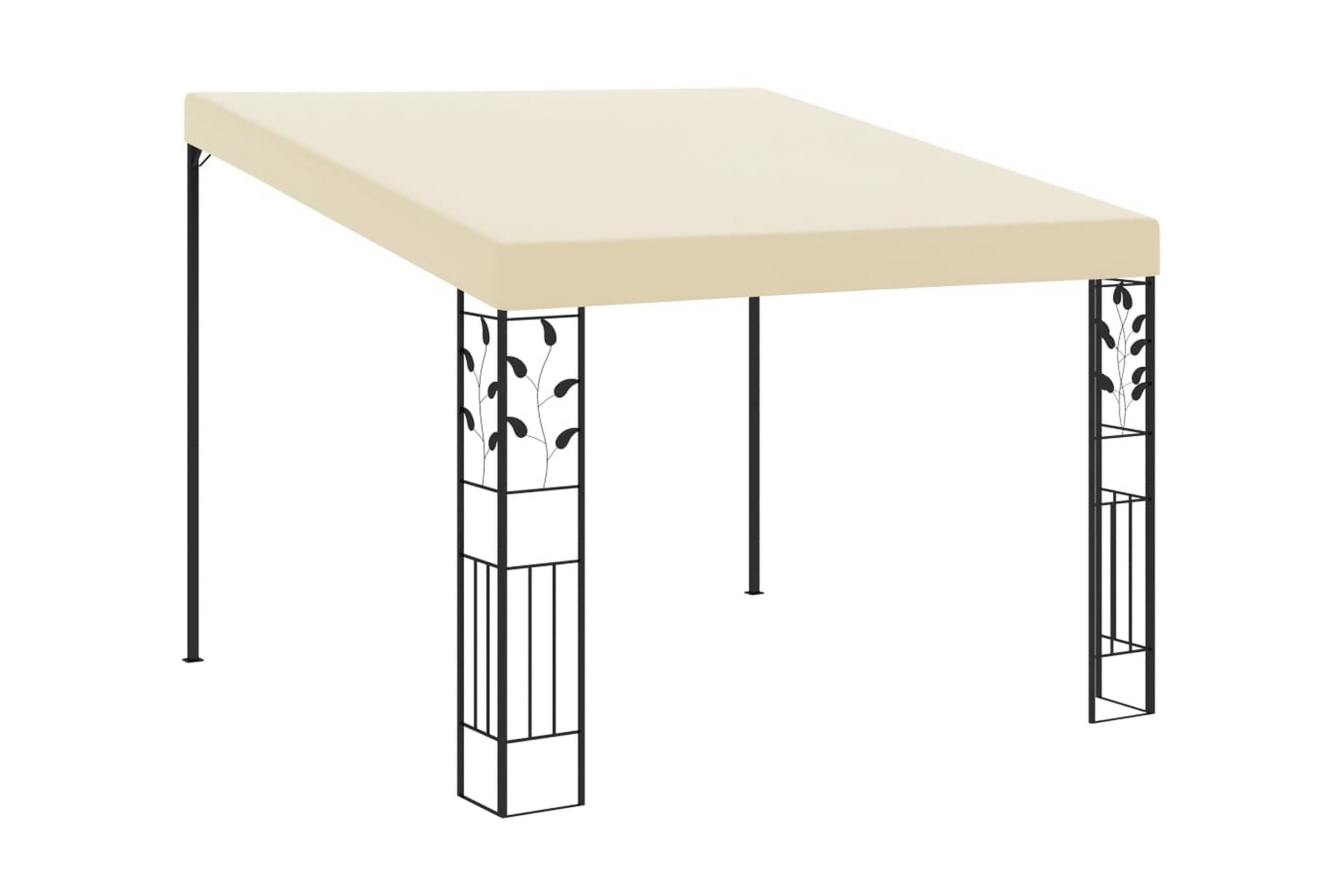 Väggmonterad paviljong 3x3x2,5 m gräddvit – Vit