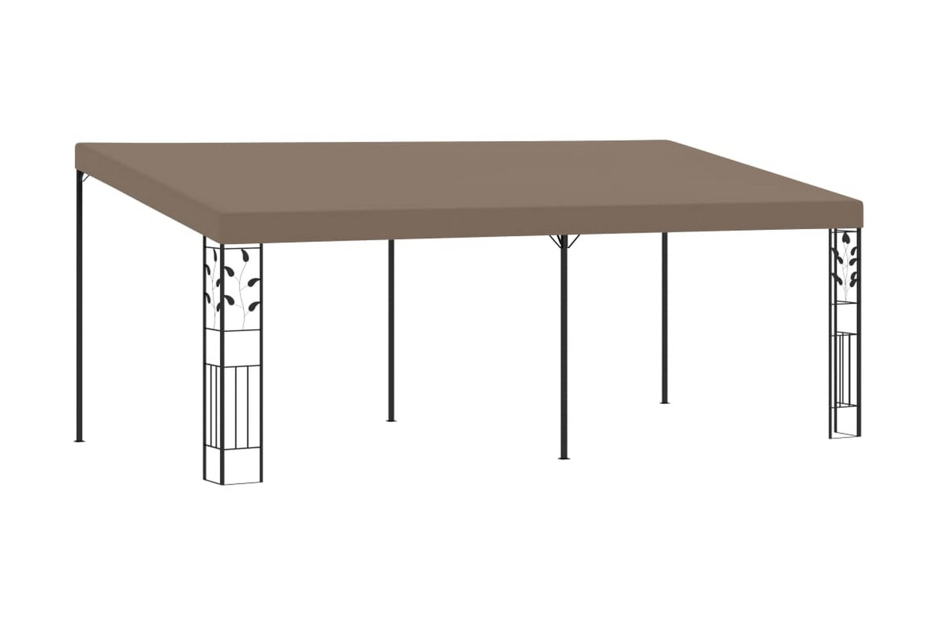 Väggmonterad paviljong 6x3x2,5 m taupe – Brun