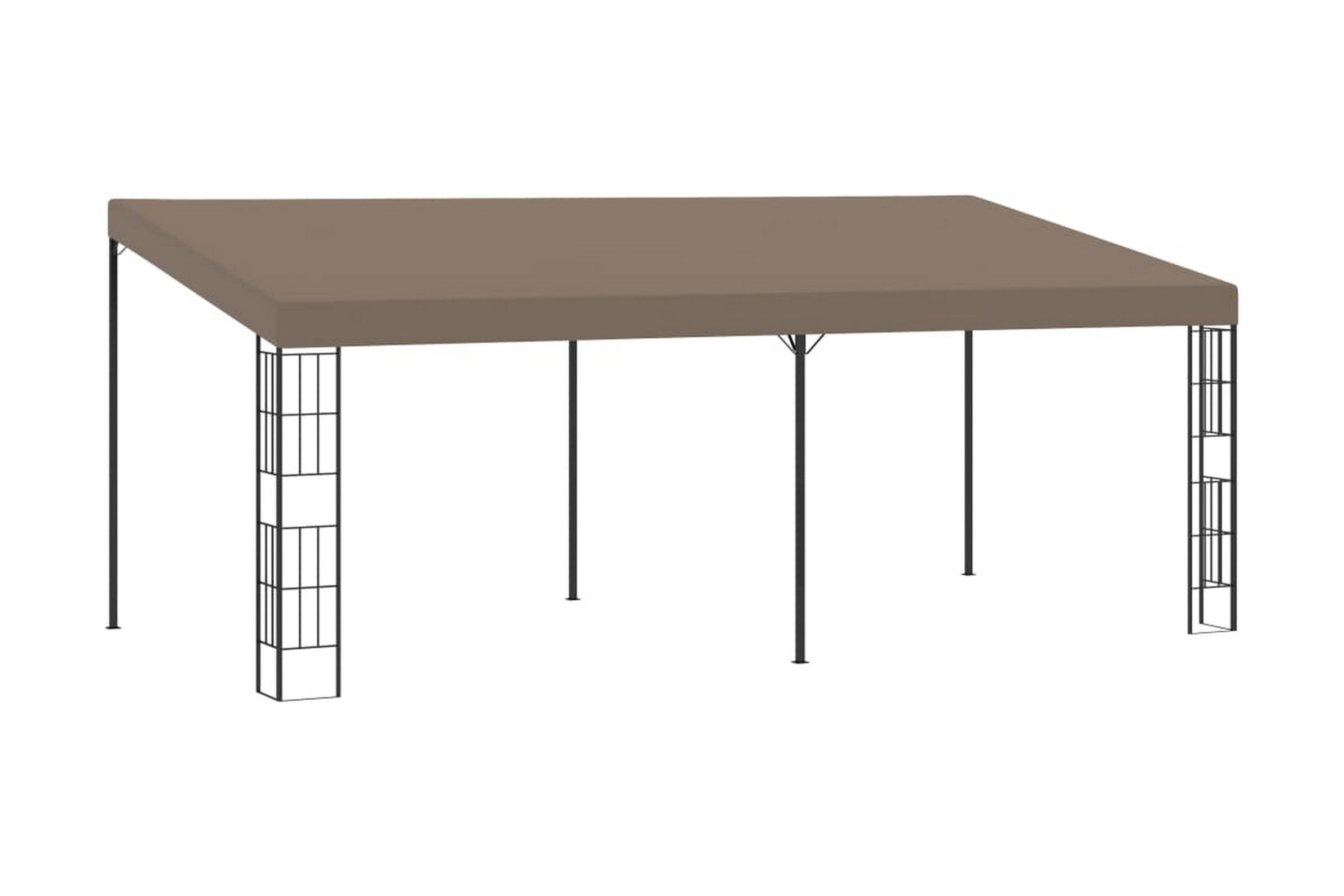 Väggmonterad paviljong 6×3 m taupe tyg – Taupe