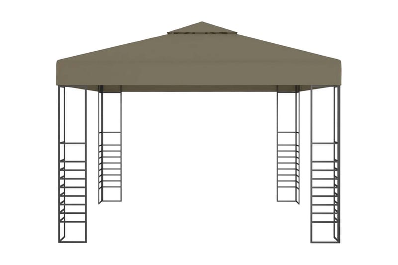 Paviljong 3x3 m taupe 180 g/m² - Utemöbler - Solskydd - Paviljonger - Paviljong med tak