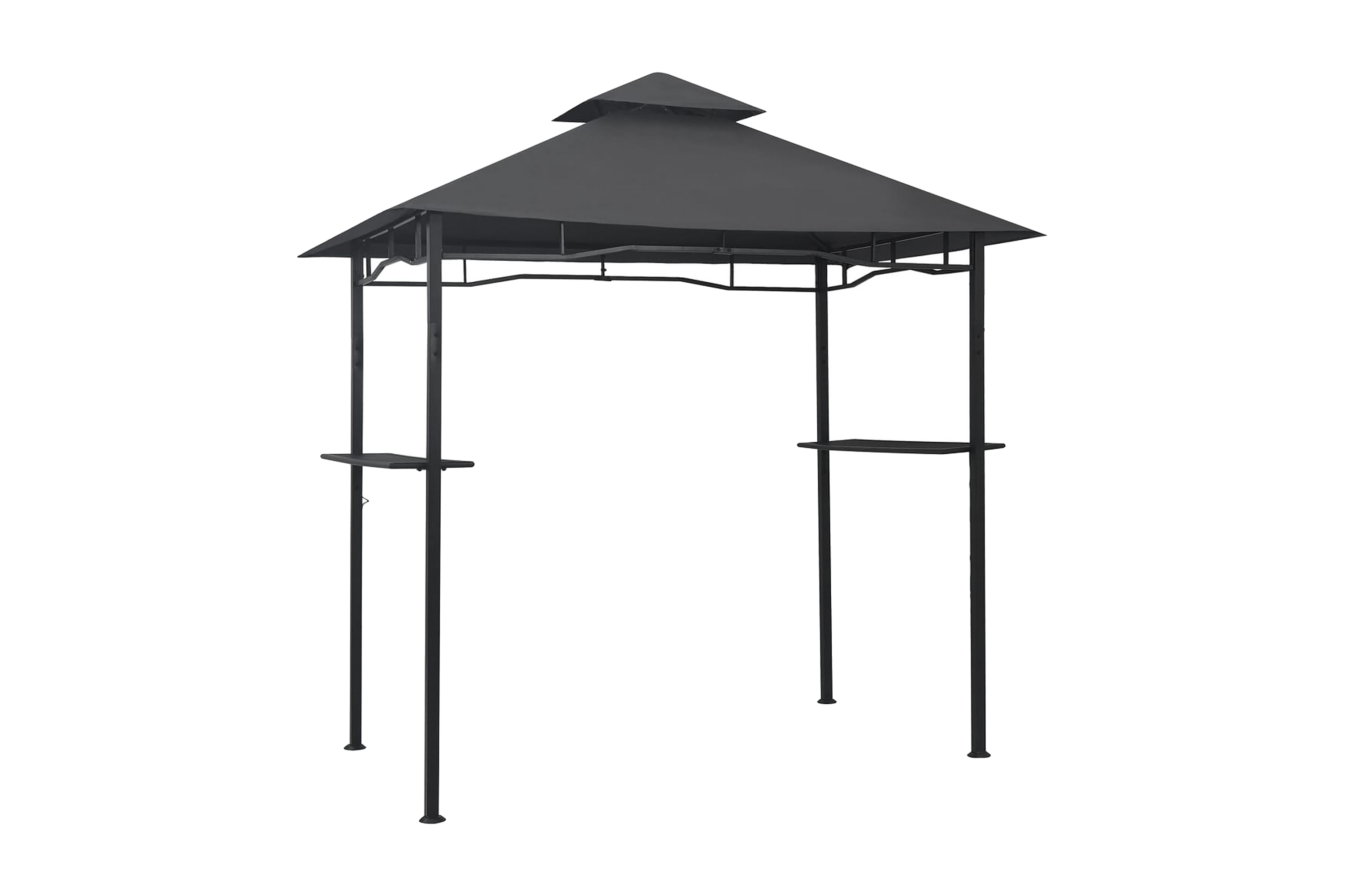 Grilltält 240x150x255 cm antracit stål – Grå