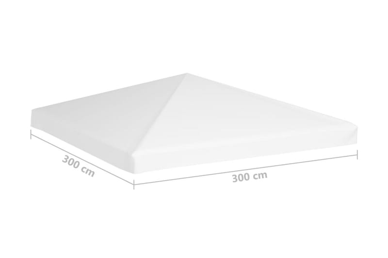 Paviljongtak 270 g/m² 3x3 m vit - Vit - Utemöbler - Solskydd - Paviljonger - Paviljongtak