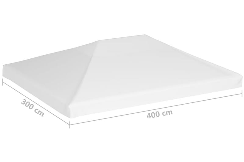 Paviljongtak 270 g/m² 4x3 m vit - Vit - Utemöbler - Solskydd - Paviljonger - Paviljongtak