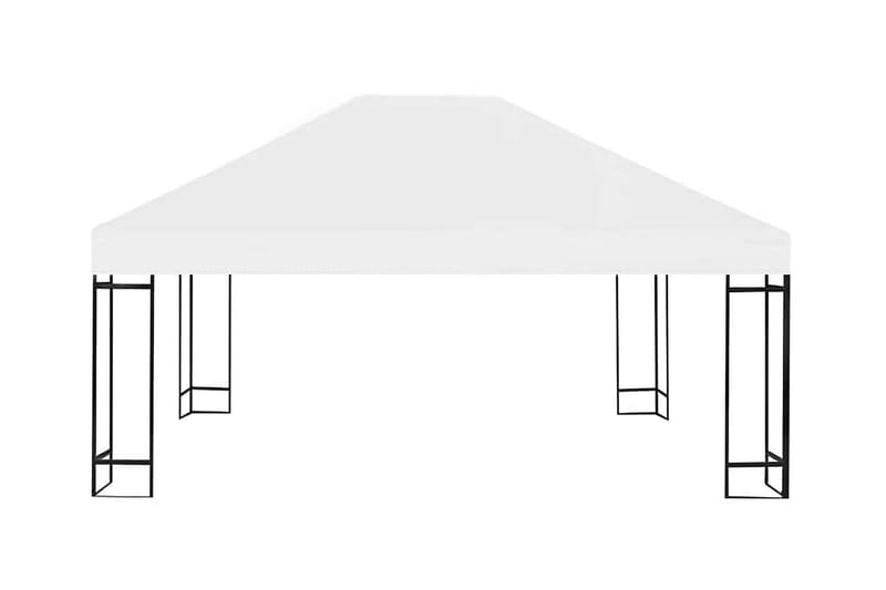 Paviljongtak 310 g/m² 4x3 m gräddvit - Vit - Utemöbler - Solskydd - Paviljonger - Paviljongtak