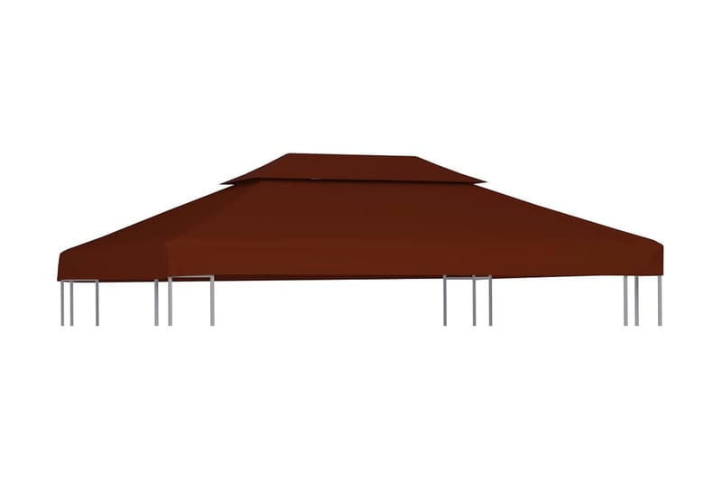 Paviljongtak med ventilering 310 g/m² 4x3 m terrakotta - Brun - Utemöbler - Solskydd - Paviljonger - Paviljongtak