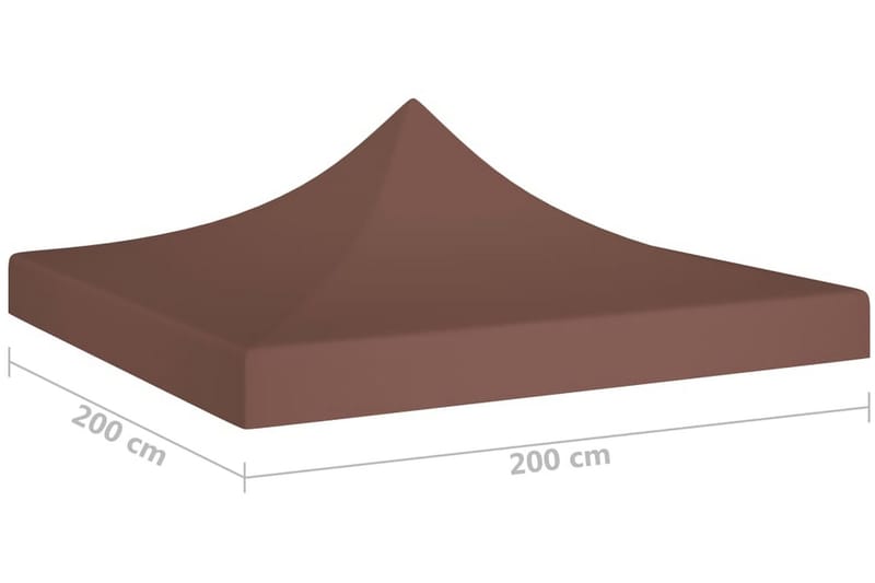 Tak till partytält 2x2 m brun 270 g/m² - Brun - Utemöbler - Solskydd - Paviljonger - Paviljongtak