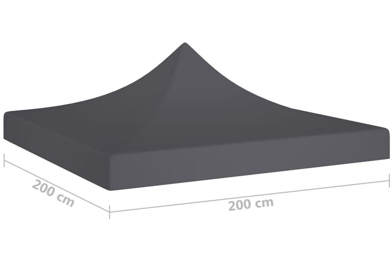 Tak till partytält 2x2 m antracit 270 g/m² - Antracit - Utemöbler - Solskydd - Paviljonger - Paviljongtak