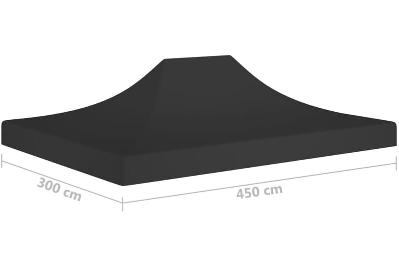 Tak till partytält 4,5x3 m svart 270 g/m² - Svart - Utemöbler - Solskydd - Paviljonger - Paviljongtak