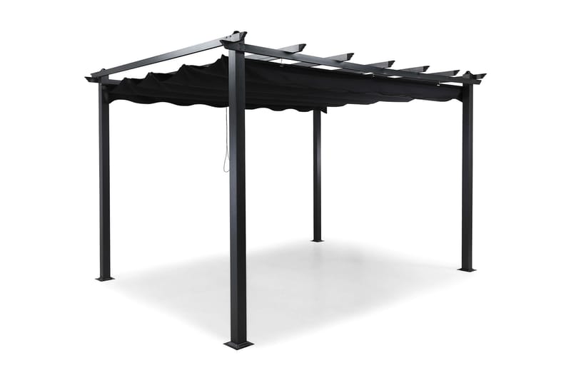 Pergola med Hopfällbart Tak - Utemöbler - Solskydd - Pergola