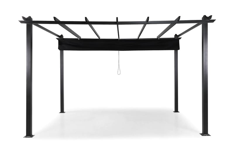 Pergola med Hopfällbart Tak - Utemöbler - Solskydd - Pergola