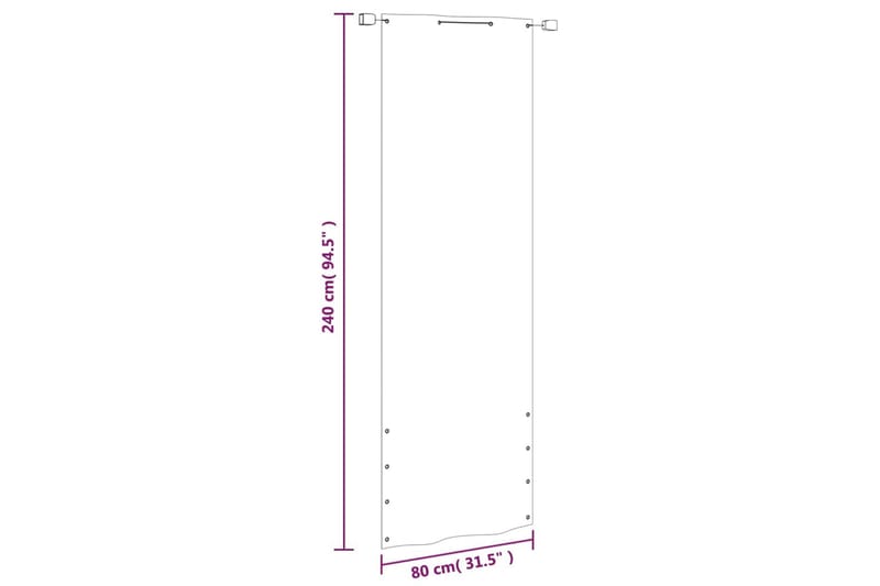 Balkongskärm ljusgrön 80x240 cm oxfordtyg - Ljusgrön - Utemöbler - Solskydd - Skärmskydd & vindskydd