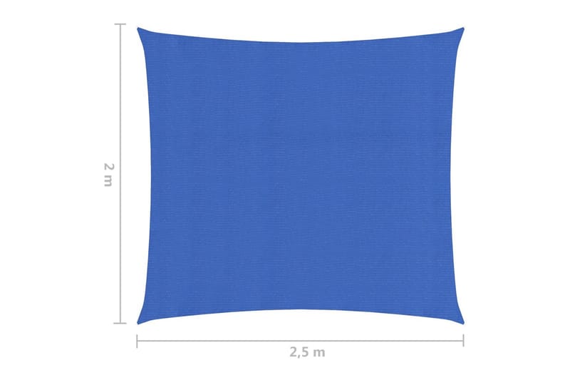 Solsegel 160 g/m² blå 2x2,5 m HDPE - Blå - Utemöbler - Solskydd - Solsegel