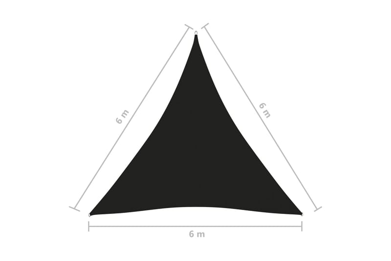 Solsegel oxfordtyg trekantigt 6x6x6 m svart - Svart - Utemöbler - Solskydd - Solsegel