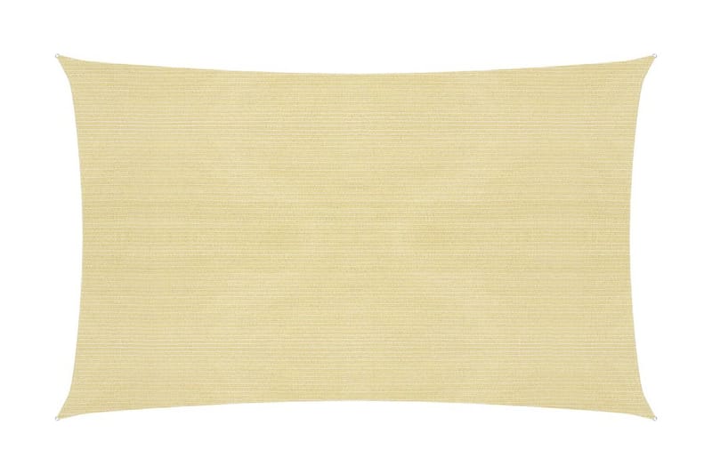 Solsegel 160 g/m² beige 3x5 m HDPE - Beige - Utemöbler - Solskydd - Solsegel