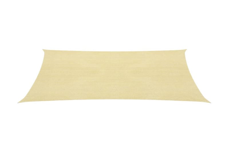 Solsegel 160 g/m² beige 3x5 m HDPE - Beige - Utemöbler - Solskydd - Solsegel