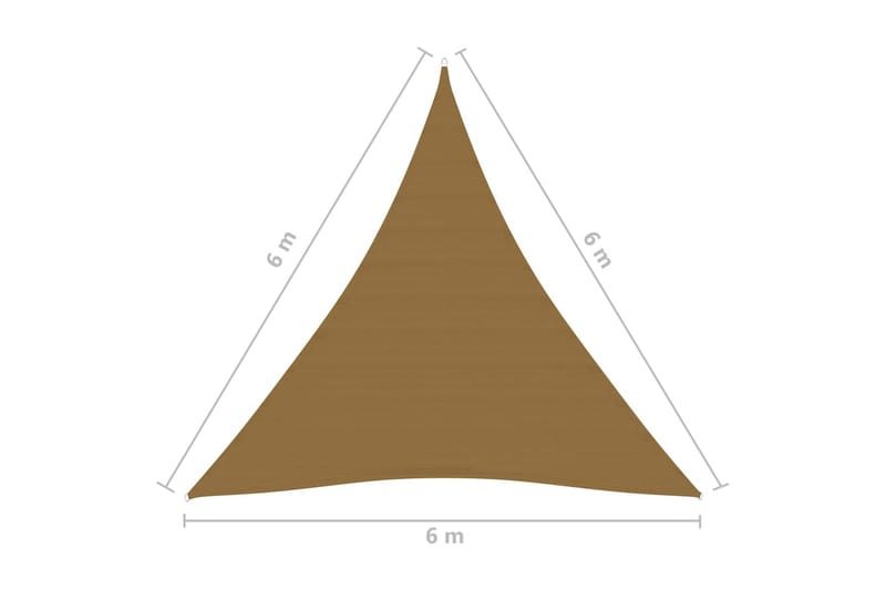 Solsegel 160 g/m² taupe 6x6x6 m HDPE - Taupe - Utemöbler - Solskydd - Solsegel