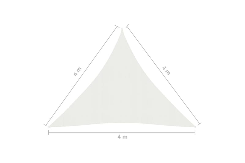 Solsegel 160 g/m² vit 4x4x4 m HDPE - Vit - Utemöbler - Solskydd - Solsegel