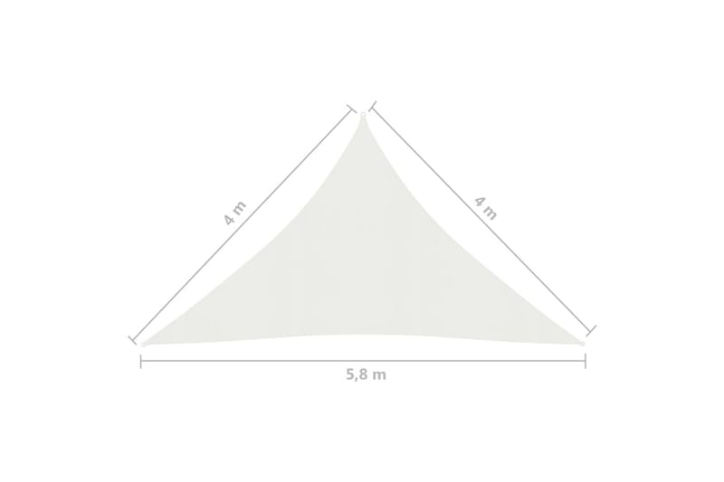 Solsegel 160 g/m² vit 4x4x5,8 m HDPE - Vit - Utemöbler - Solskydd - Solsegel