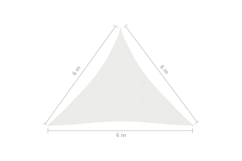 Solsegel 160 g/m² vit 6x6x6 m HDPE - Vit - Utemöbler - Solskydd - Solsegel