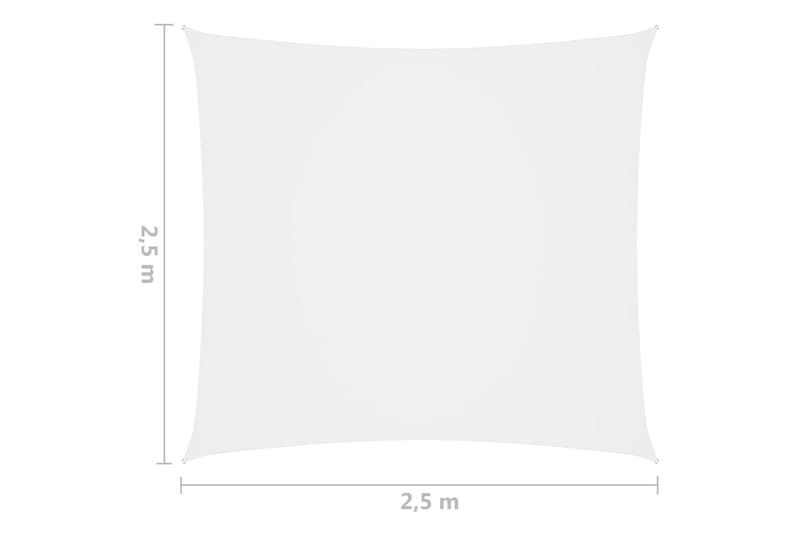 Solsegel oxfordtyg fyrkantigt 2,5x2,5 m vit - Vit - Utemöbler - Solskydd - Solsegel