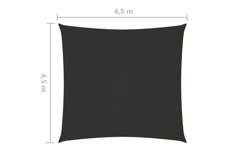 Solsegel oxfordtyg fyrkantigt 4,5x4,5 m antracit - Antracit - Utemöbler - Solskydd - Solsegel