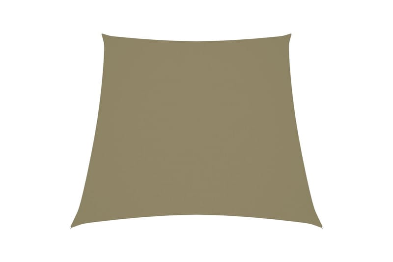 Solsegel oxfordtyg trapets 4/5x4 m beige - Beige - Utemöbler - Solskydd - Solsegel