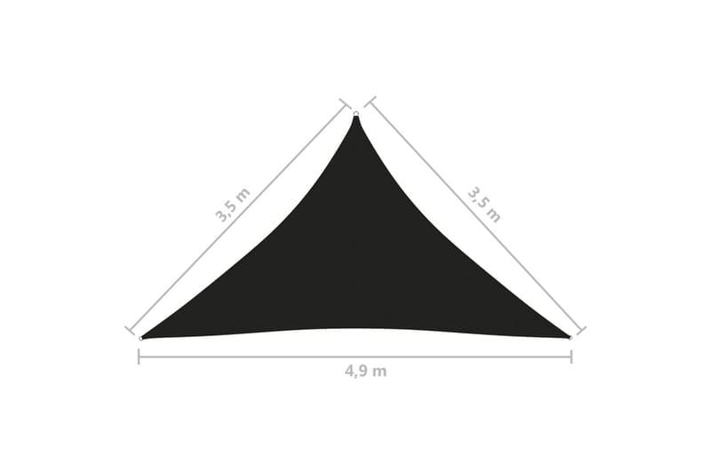 Solsegel oxfordtyg trekantigt 3,5x3,5x4,9 m svart - Svart - Utemöbler - Solskydd - Solsegel