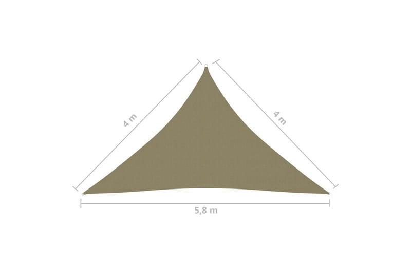 Solsegel oxfordtyg trekantigt 4x4x5,8 m beige - Beige - Utemöbler - Solskydd - Solsegel