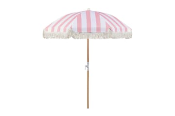 TEULON Parasoll 150 cm Rosa/Vit/Ljusbrun