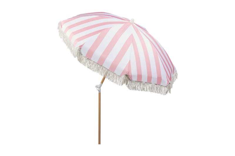 TEULON Parasoll 150 cm Rosa/Vit/Ljusbrun - Utemöbler - Solskydd - Parasoll