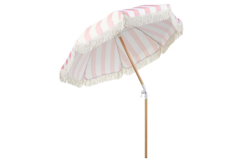 TEULON Parasoll 150 cm Rosa/Vit/Ljusbrun - Utemöbler - Solskydd - Parasoll