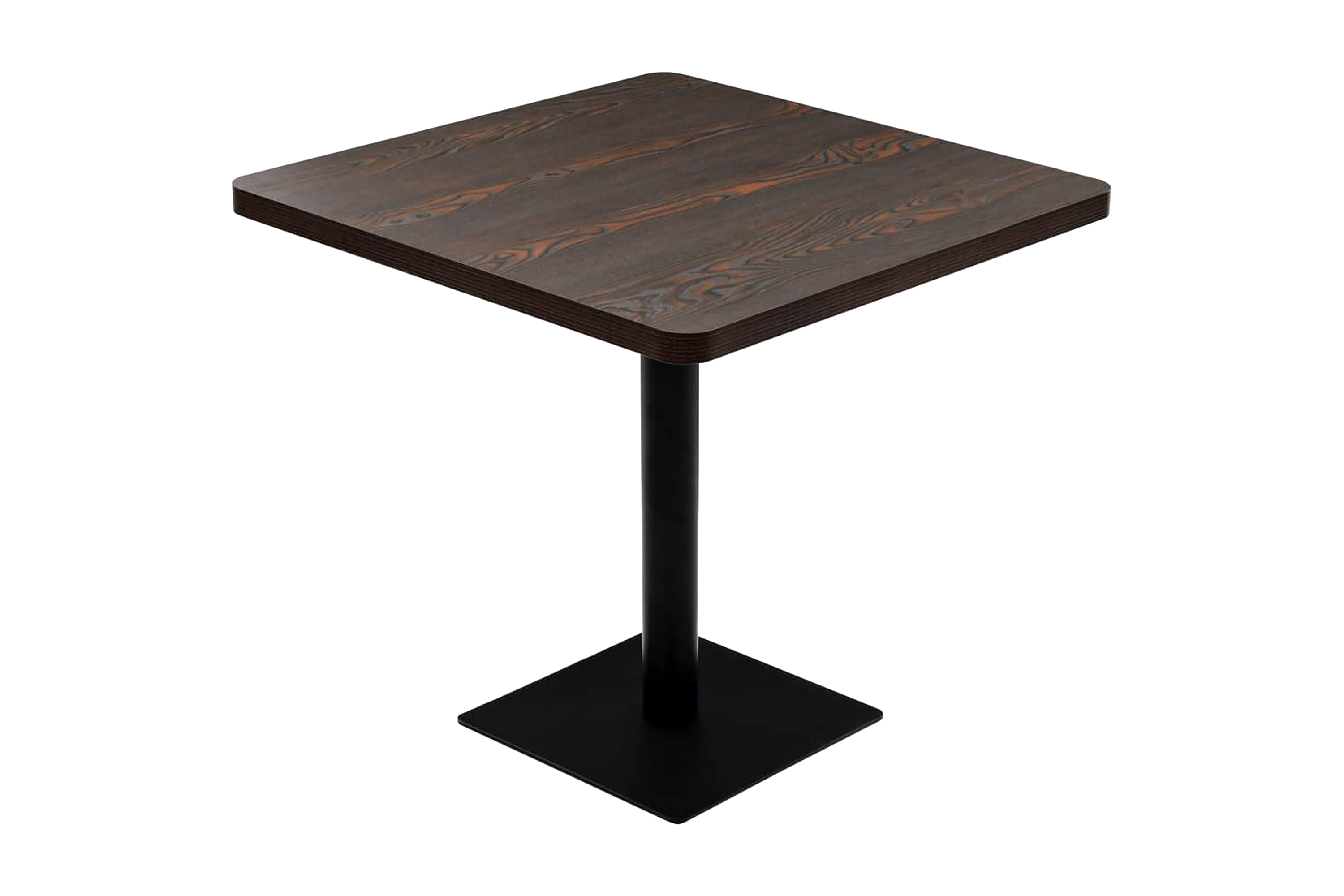 Bistrobord MDF och stål fyrkantigt 80x80x75 cm mörk aska – Brun