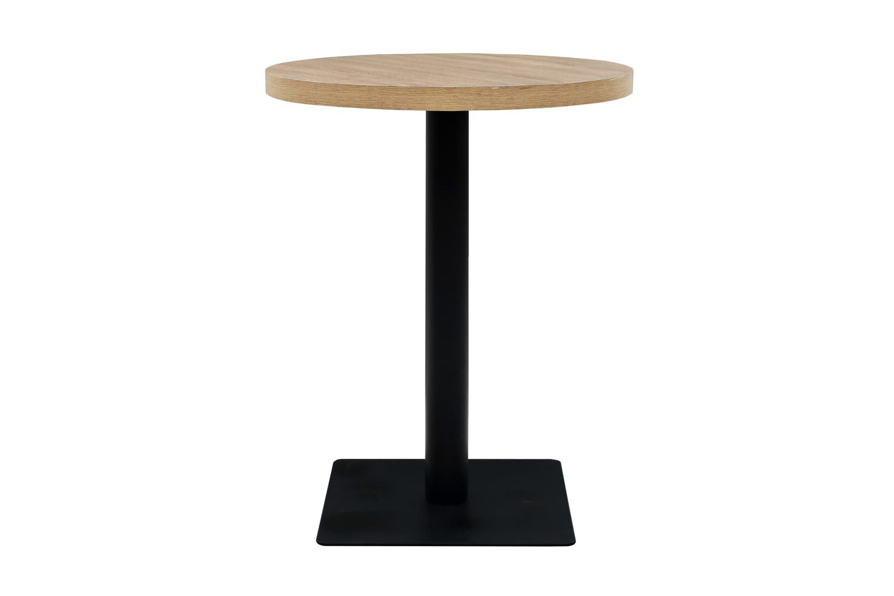 Bistrobord MDF och stål rund 60×75 cm ekfärgad – Beige