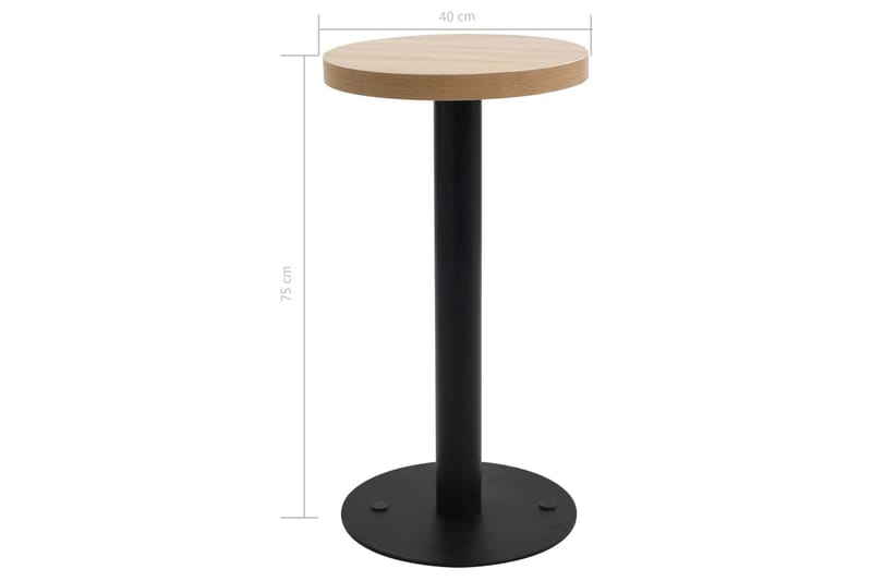 Bistrobord ljusbrun 40 cm MDF - Brun - Utemöbler - Trädgårdsbord & Utebord - Cafebord