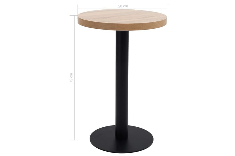 Bistrobord ljusbrun 50 cm MDF - Brun - Utemöbler - Trädgårdsbord & Utebord - Cafebord