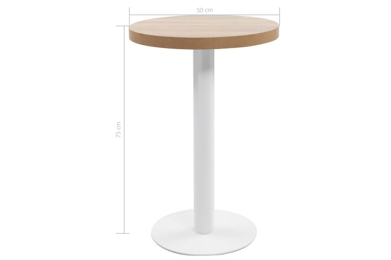 Bistrobord ljusbrun 50 cm MDF - Brun - Utemöbler - Trädgårdsbord & Utebord - Cafebord