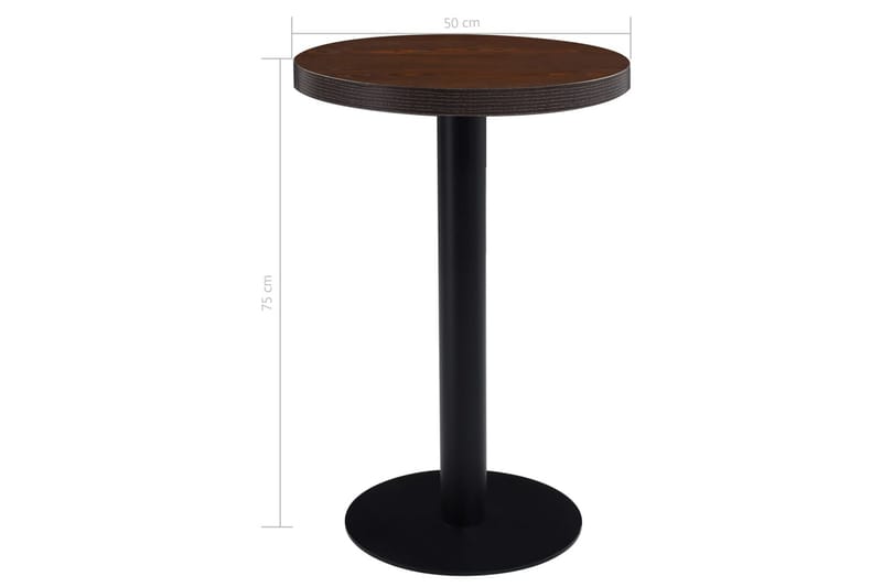 Bistrobord mörkbrun 50 cm MDF - Brun - Utemöbler - Trädgårdsbord & Utebord - Cafebord