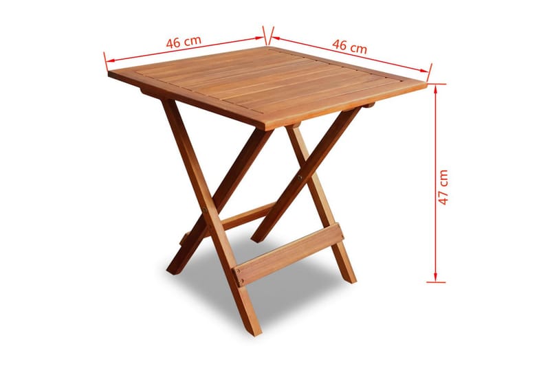 Cafébord 46x46x47 cm massivt akaciaträ - Brun - Utemöbler - Trädgårdsbord & Utebord - Cafebord