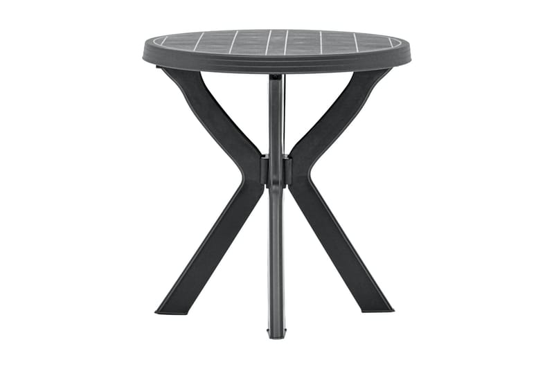 Cafébord antracit Ã˜70 cm plast - Grå - Utemöbler - Trädgårdsbord & Utebord - Cafebord