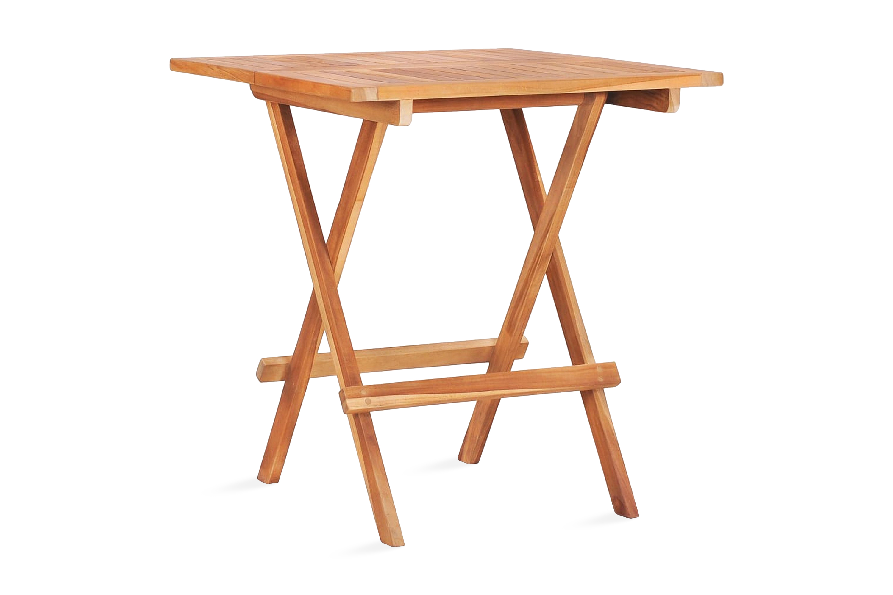 Hopfällbart cafébord 60x60x65 cm massiv teak – Brun