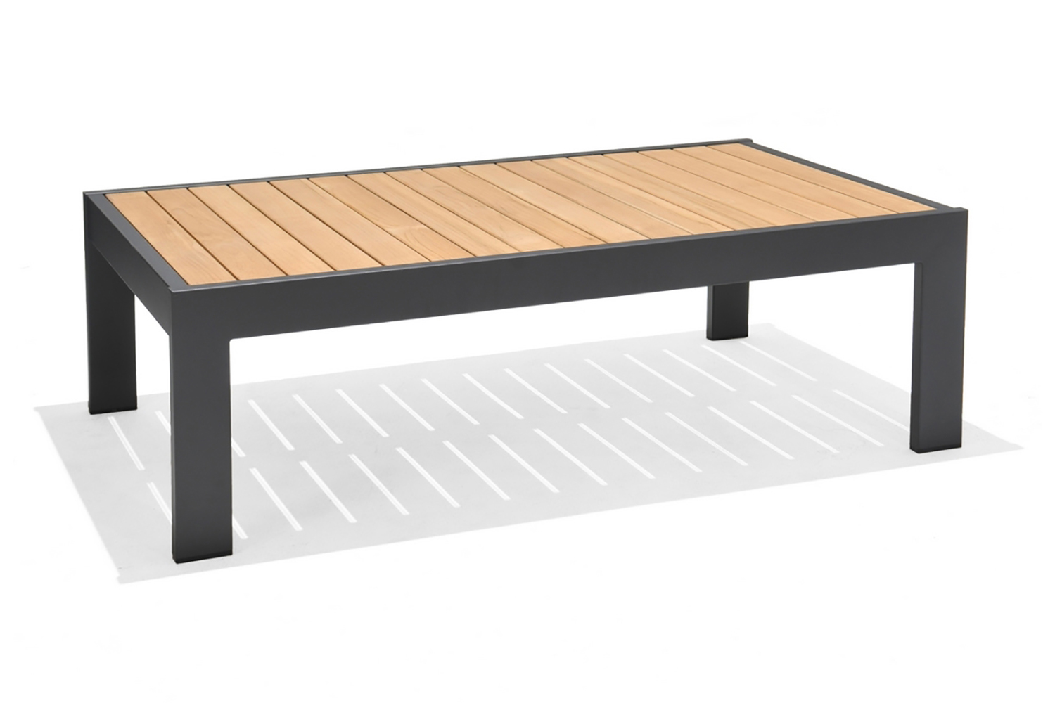 Lifestyle Garden PALAU Cafébord 143 cm Grå/Teak –