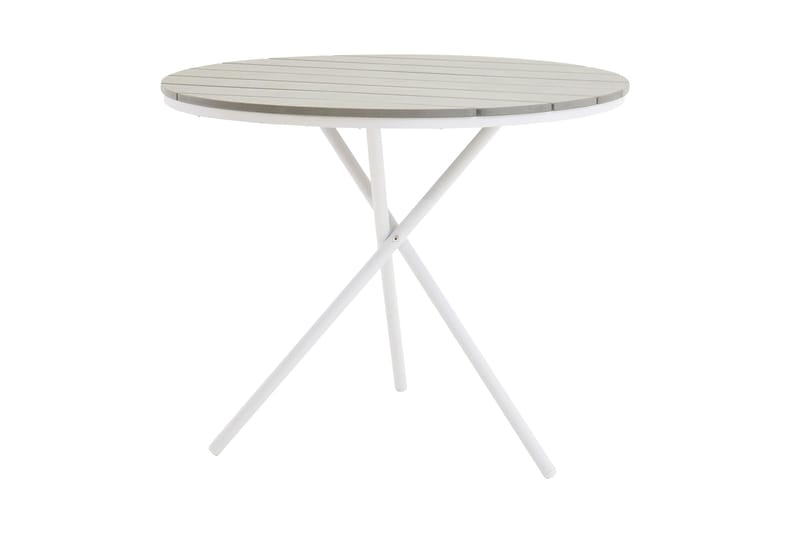 Parma Cafébord 90 cm Rund - Vit/Grå - Utemöbler - Trädgårdsbord & Utebord - Cafebord