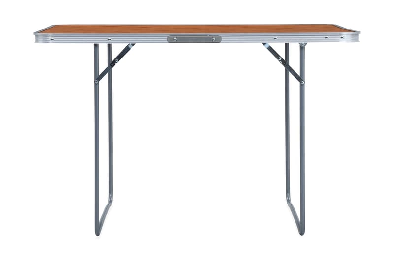 Hopfällbart campingbord aluminium 180x60 cm - Brun - Utemöbler - Trädgårdsbord & Utebord - Campingbord