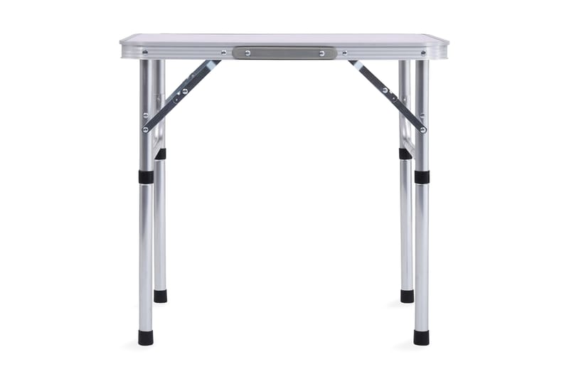 Hopfällbart campingbord vit aluminium 60x45 cm - Vit - Utemöbler - Trädgårdsbord & Utebord - Campingbord