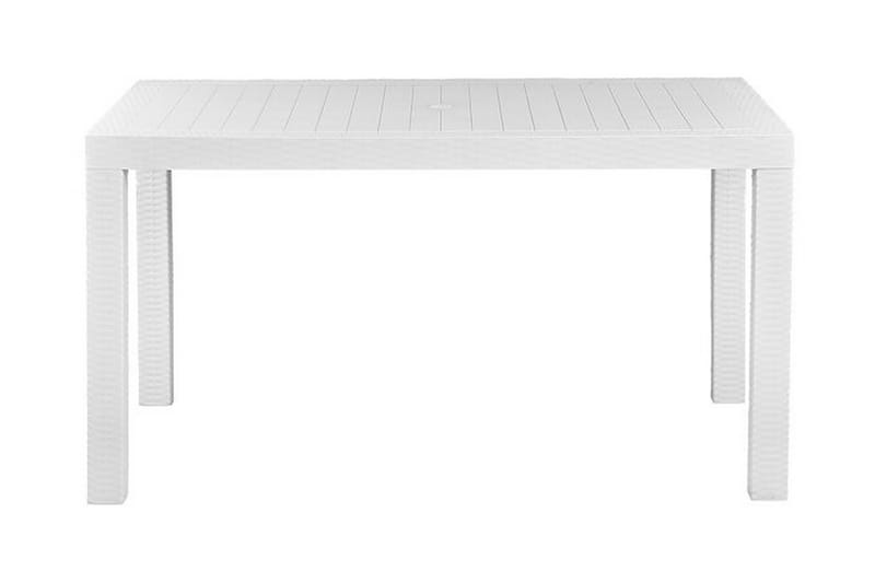 Matbord vit 140 x 80 cm FOSSANO - Vit - Utemöbler - Trädgårdsbord & Utebord - Matbord ute