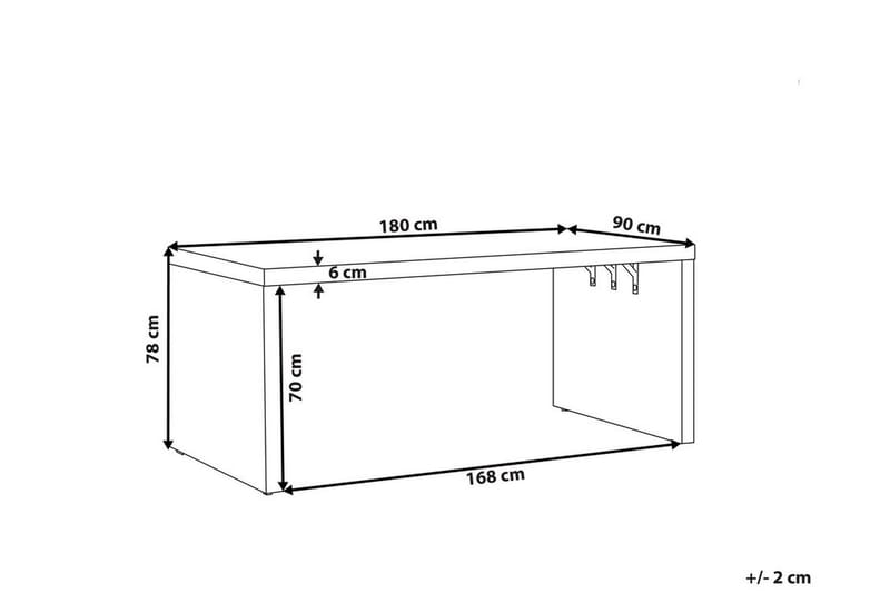 Trädgårdsbord 180 x 90 cm grå U-formad TARANTO - Grå - Utemöbler - Trädgårdsbord & Utebord - Matbord ute