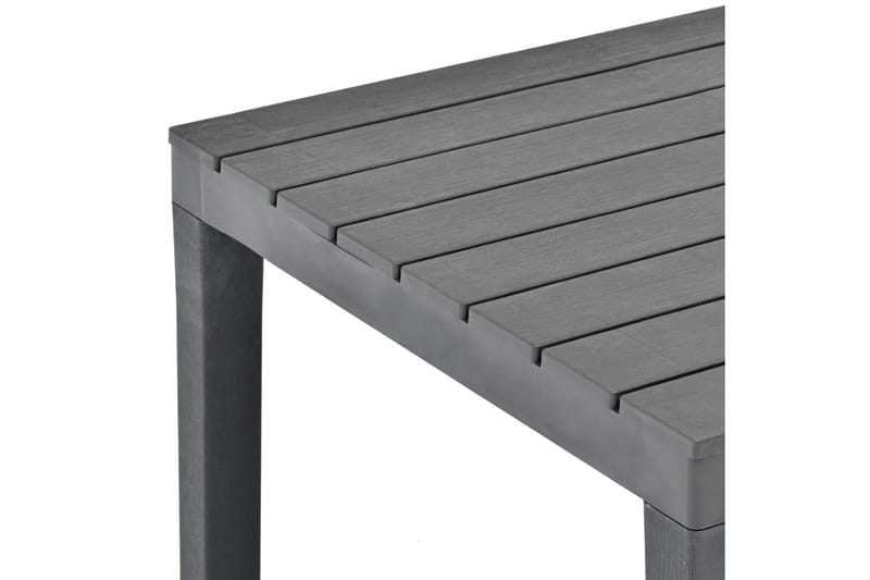 Trädgårdsbord antracit 78x78x72 cm plast - Grå - Utemöbler - Trädgårdsbord & Utebord - Matbord ute