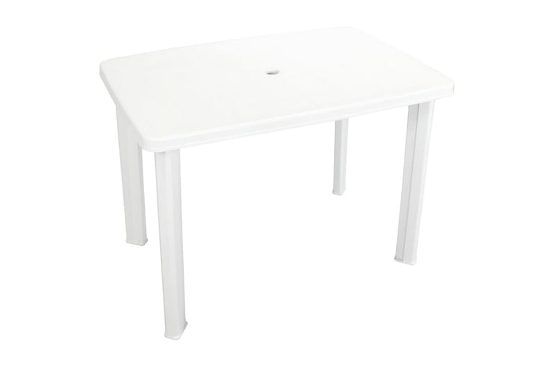 Trädgårdsbord vit 101x68x72 cm plast - Vit - Utemöbler - Trädgårdsbord & Utebord - Matbord ute