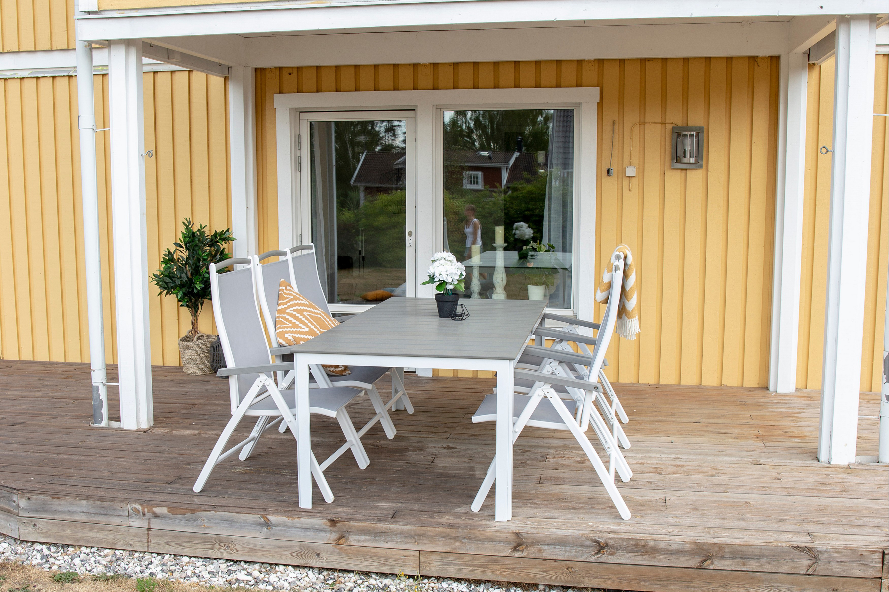 PARMA Matbord 200 cm Grå/Vit – Venture Home