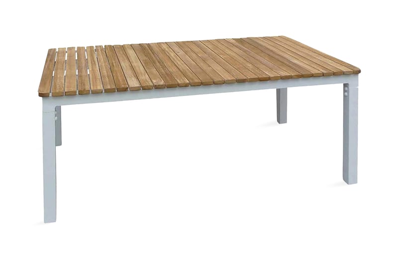 Brasilia Soffbord 110x60 - Teak/Vit - Utemöbler - Trädgårdsbord & Utebord - Soffbord utomhus & loungebord